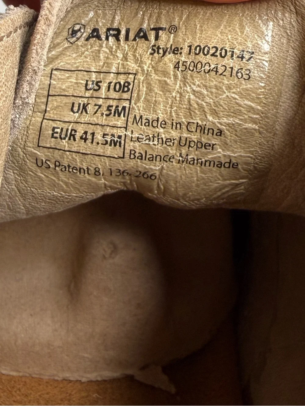Ariat Beige Suede Chukka Boots size 10